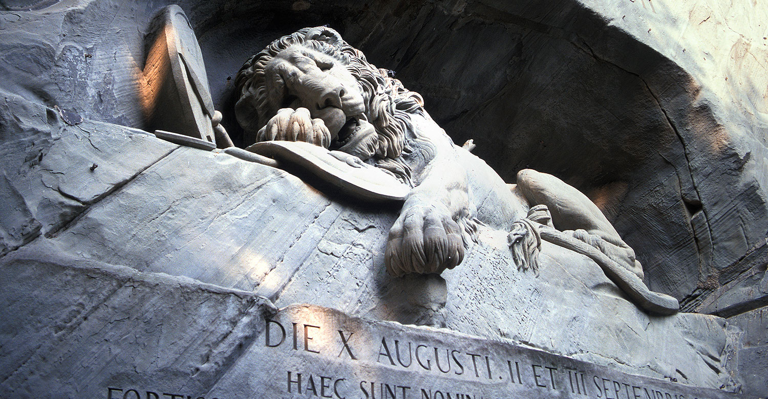 The Lion Monument in Lucerne