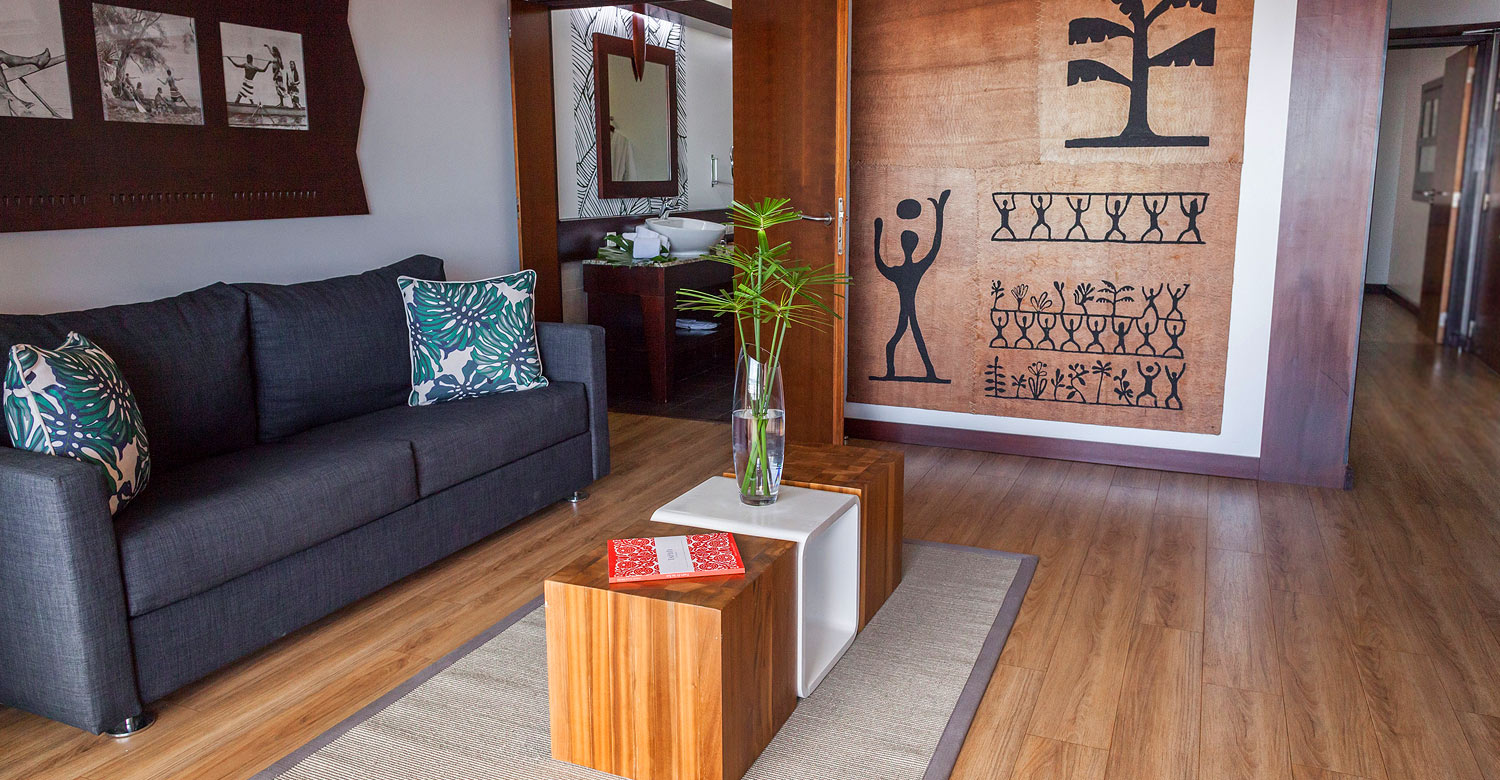 Living area of the Ocean View Suite