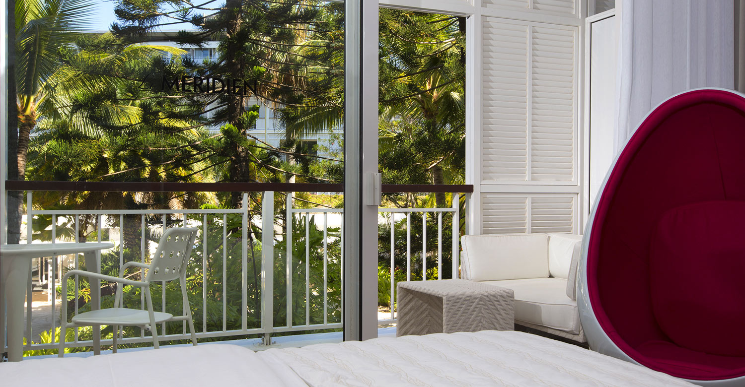 Le Meridien Noumea's classic garden view room.