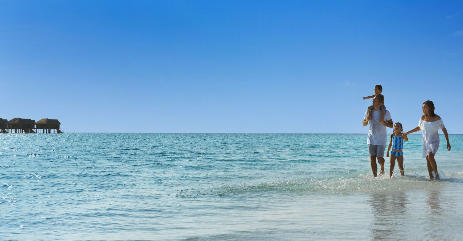 Enjoying a relaxing beach holiday with the family
