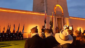 Dawn Service during Anzac Day