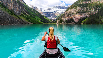 Canoeing Lake Louise