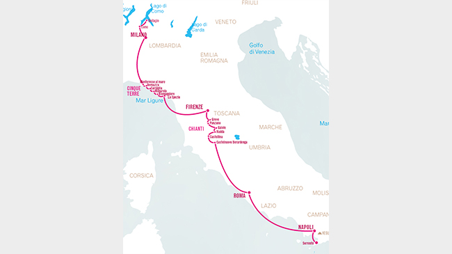 Highlights of Italy Map