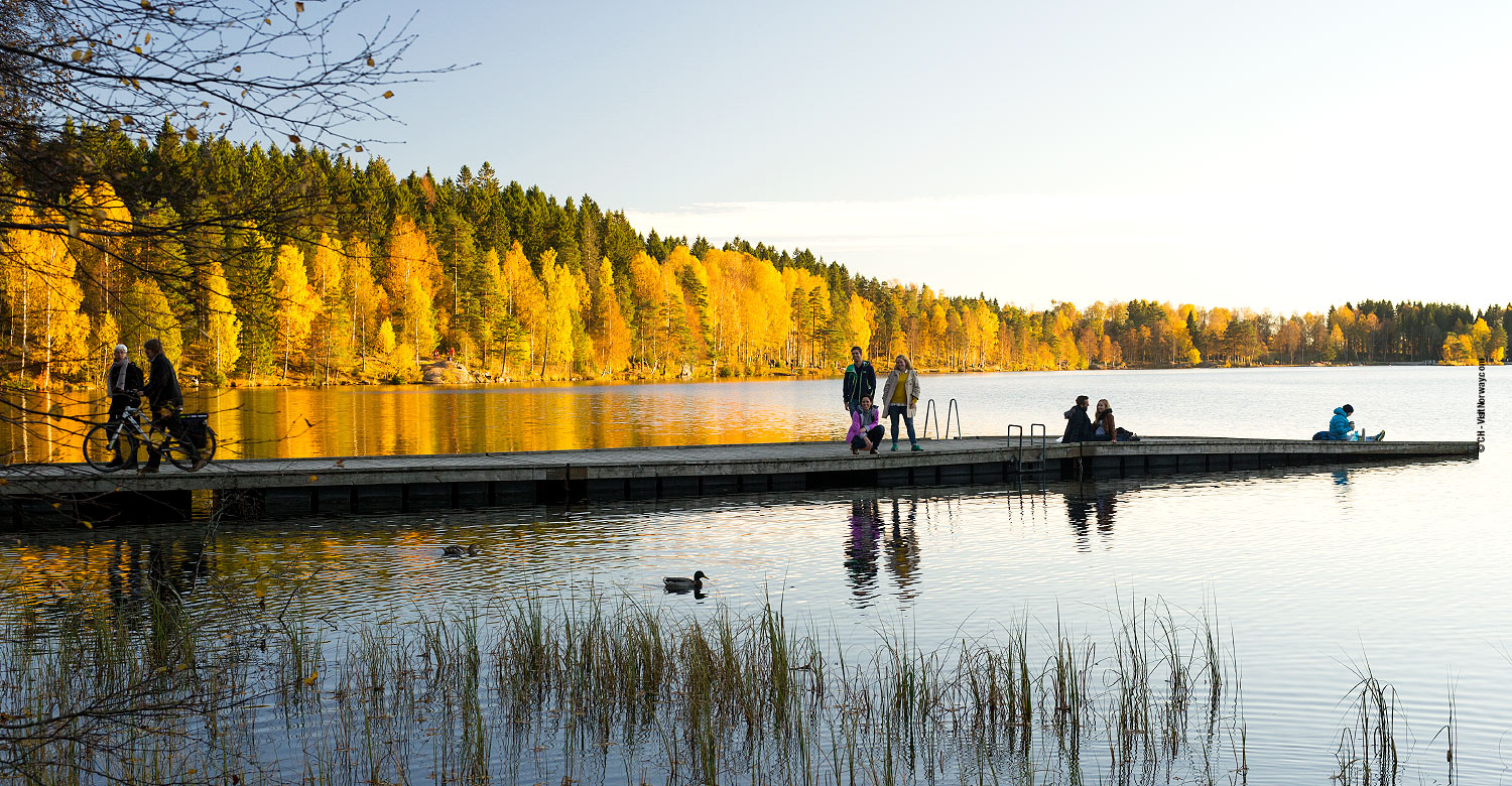 Enjoying nature at Sognsvann Lake