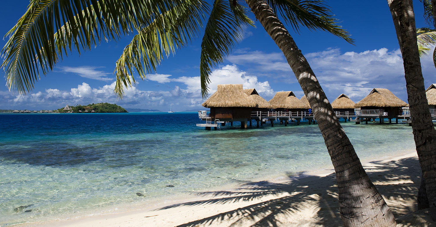 Overwater bungalows at Le Maitai Polynesia Bora Bora