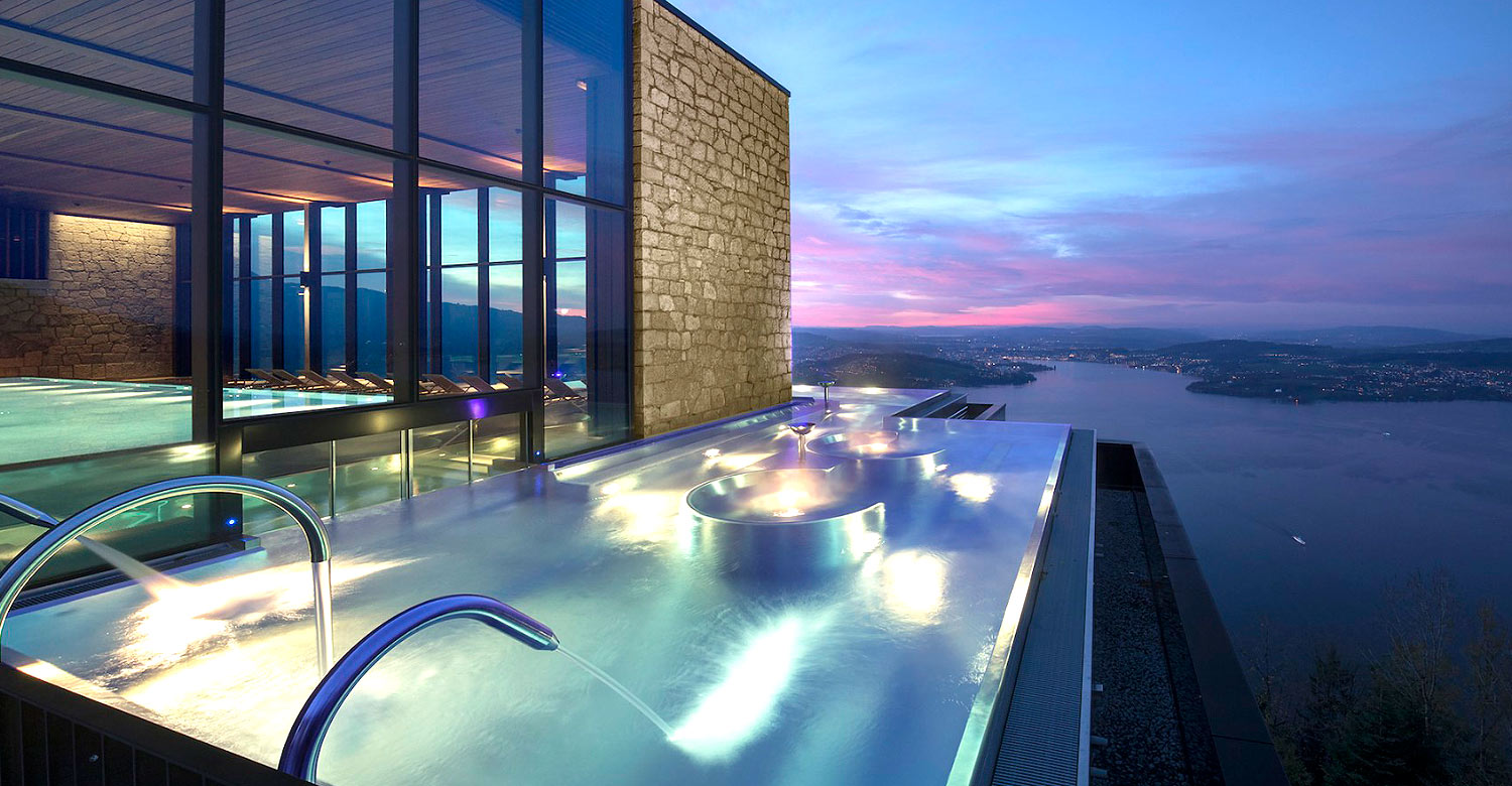 The classic ambiance and iconic design of Burgenstock Resort.
