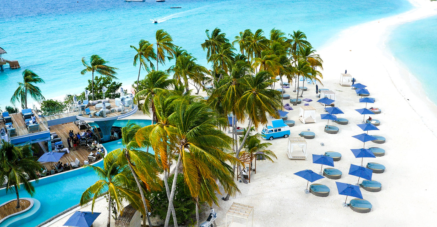 The luxurious island paradise of Finolhu resort.