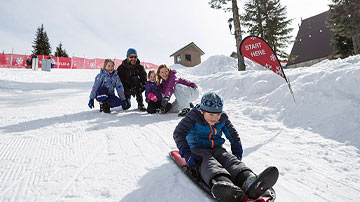 Enjoy sledding at Mount Grouse in North Vancouver with the entire family