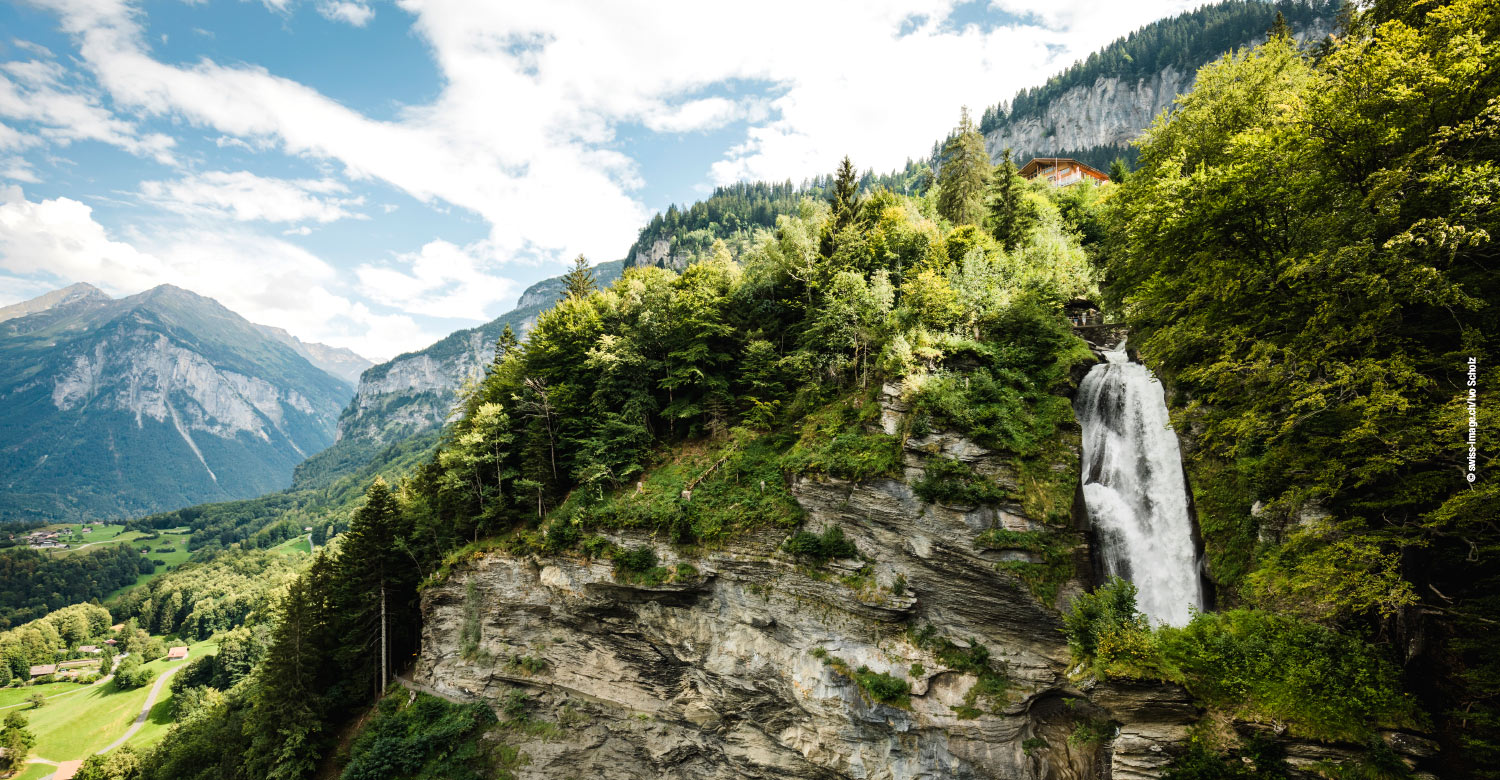 Reichenbach Falls, the iconic place where the fight between Sherlock Holmes and Moriarty took place.
