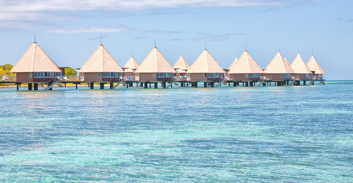 Overwater Bungalows at Escapade Island.