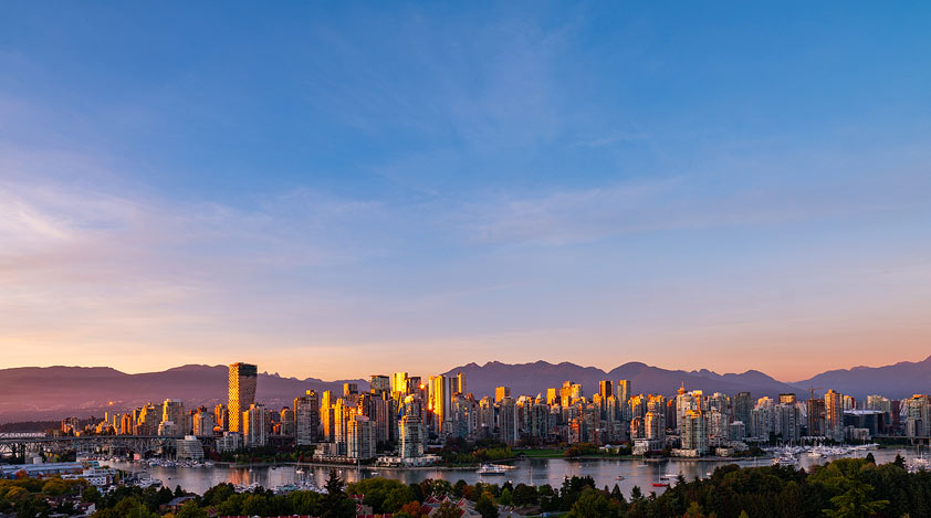 The Vancouver skyline