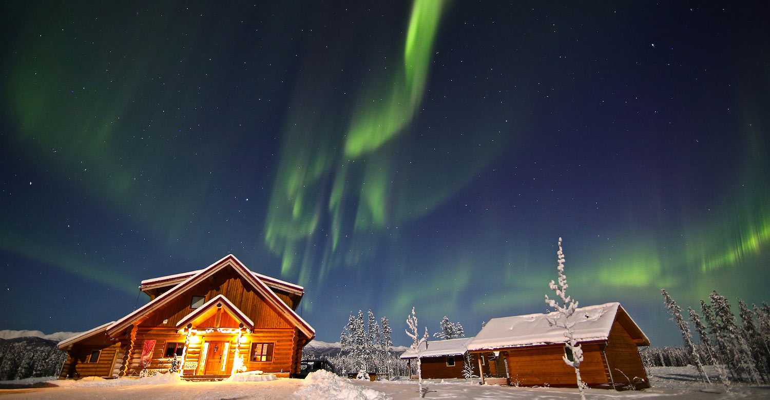 Experience the magical Aurora Borealis at Yukon's Northern Lights Resort & Spa.