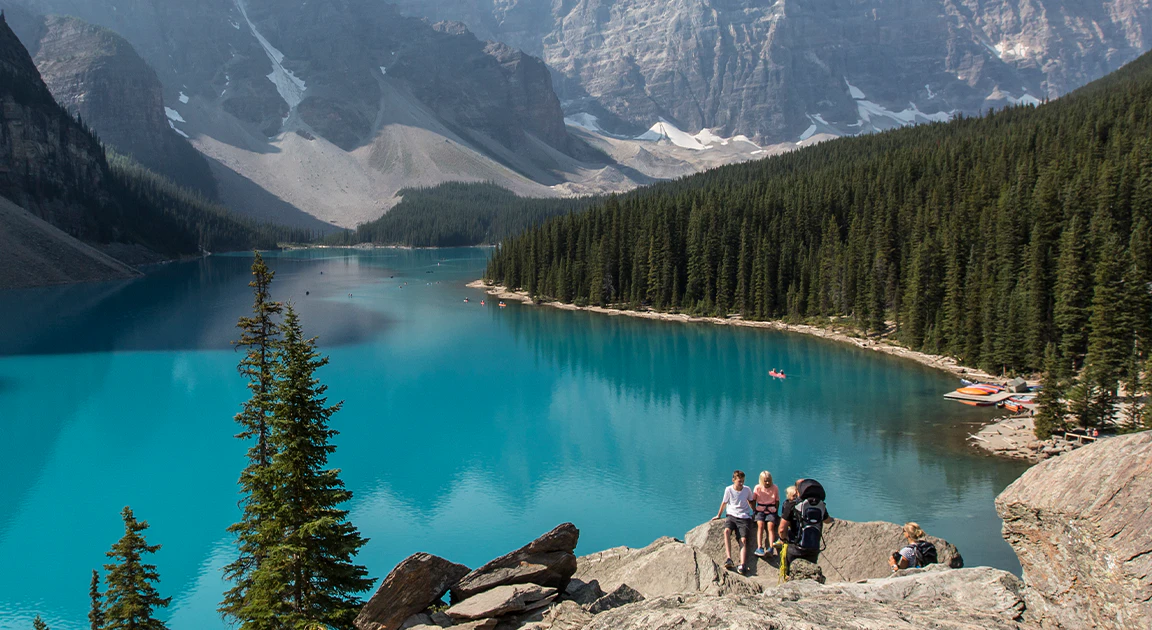 Moraine Lake, a glacially fed lake in Banff National Park