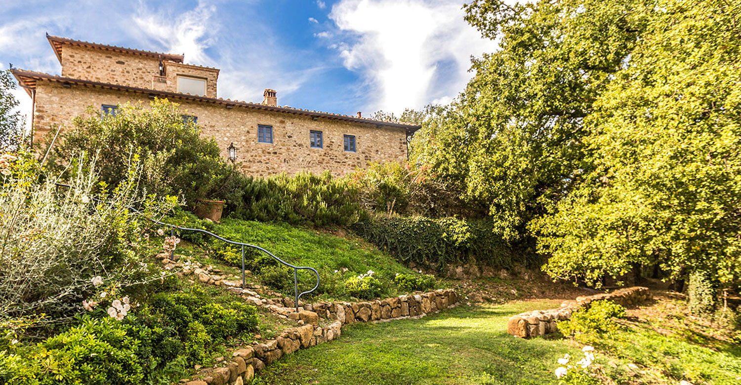 Villa Passignano surrounded by lush greens