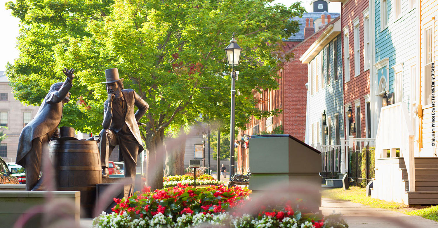 Enjoying the quaint landscapes of Charlottetown.
