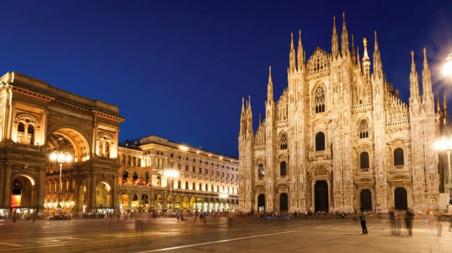 Milan Cathedral at night