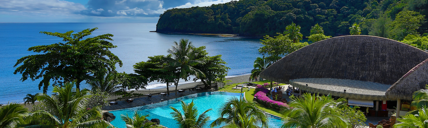 A beachfront resort in Tahiti