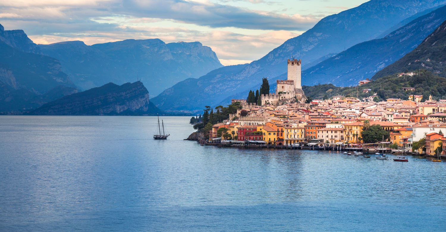 Lake Garda, the largest lake in Italy