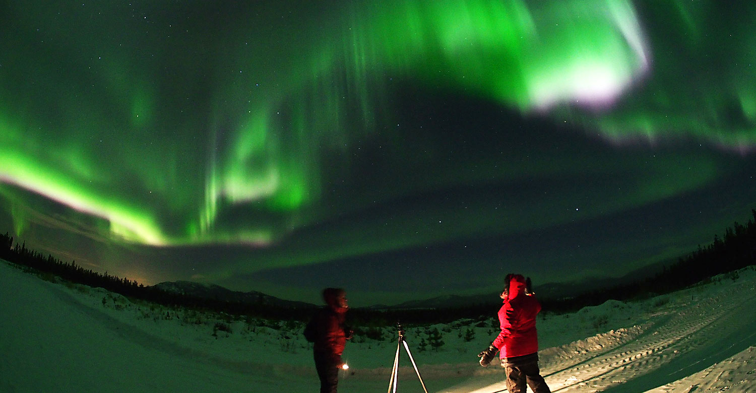 Northern Lights viewing in Yukon.