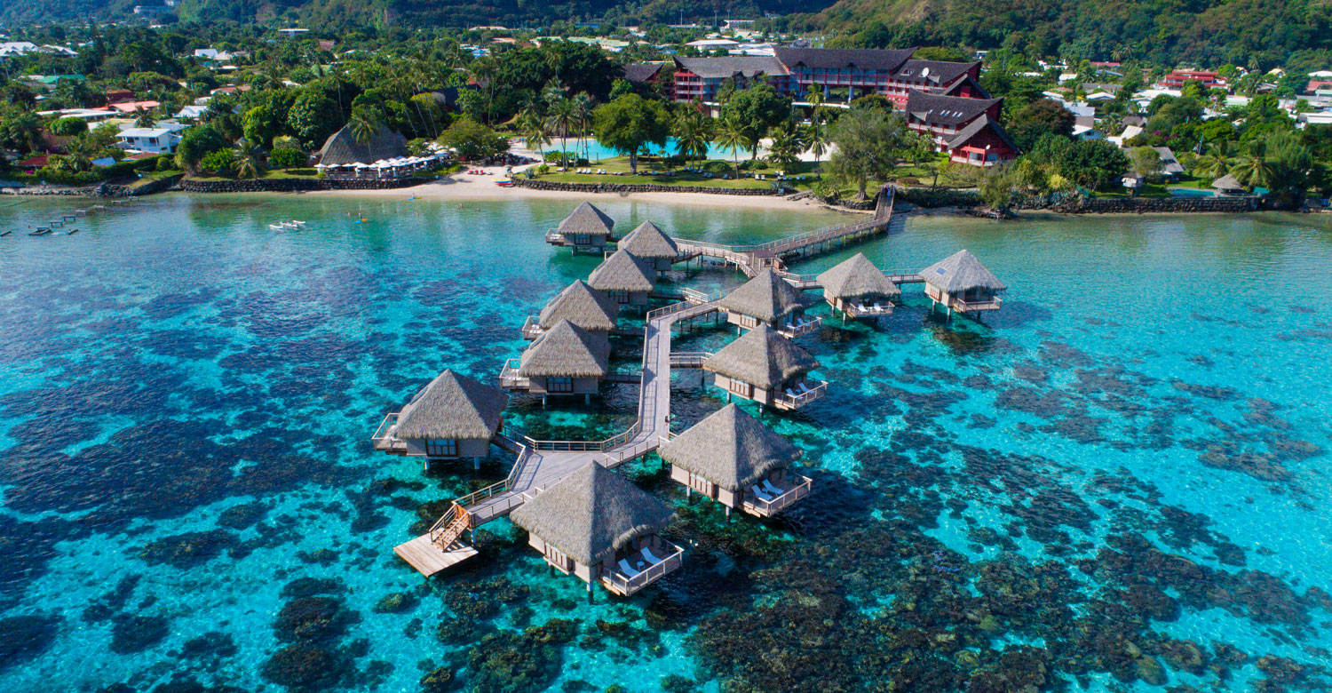 Aerial view of Tahiti Ia Ora Beach Resort