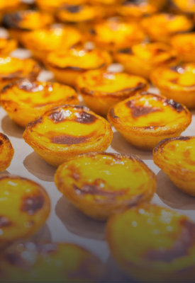 Pastel de nata in Lisbon streets