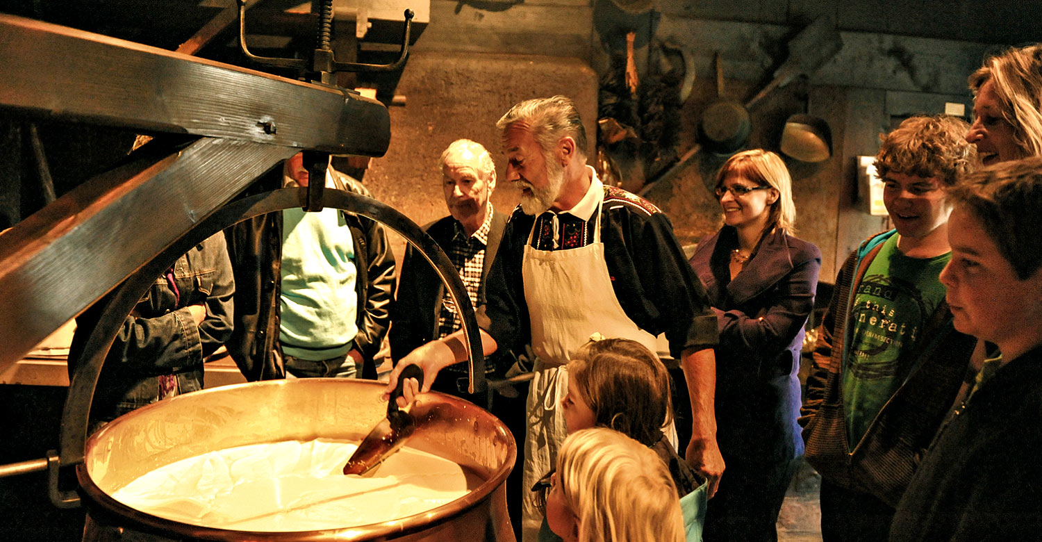Cheese production in the Emmental Valley.