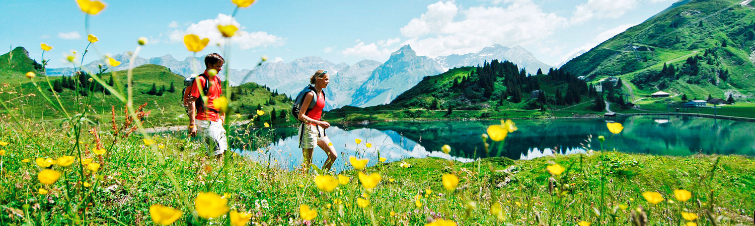 Hiking in Switzerland during spring