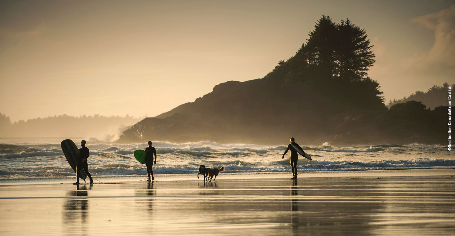 Surfing in Tofino, British Columbia