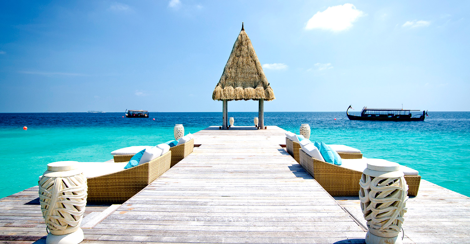 Arrival jetty of 5-star Jumeirah Vittaveli.
