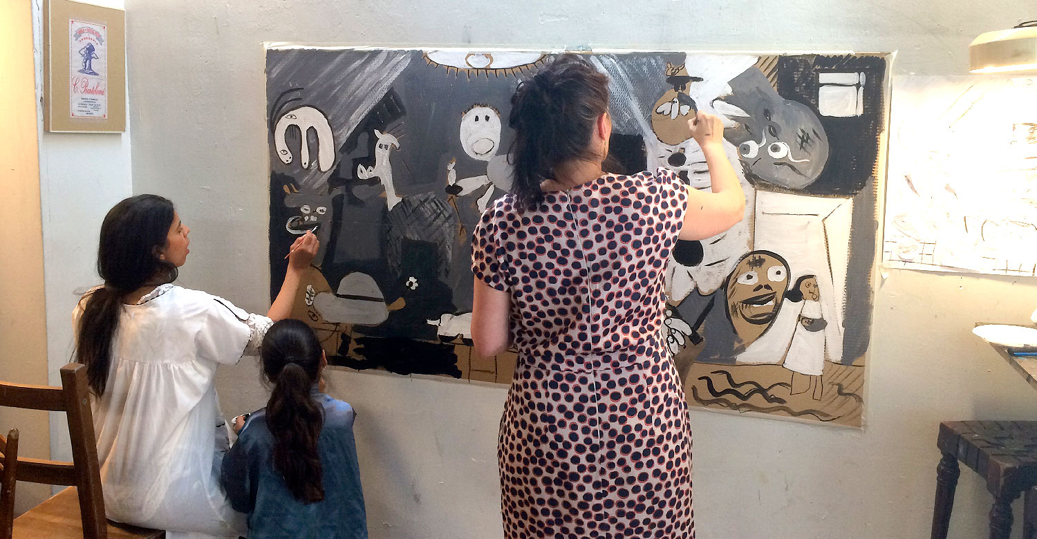 Picasso art workshop in Barcelona.