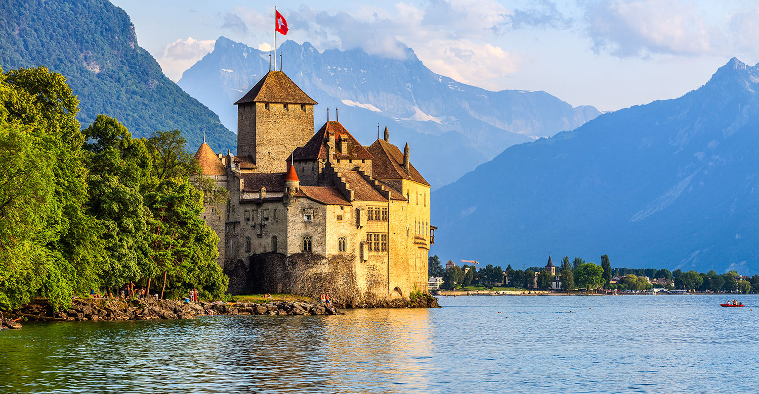 Chillon Castle on Lake Geneva