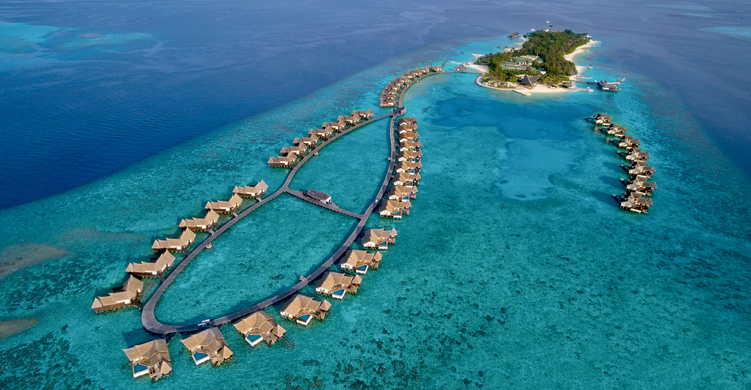 Aerial shot of Jumeirah Vittaveli