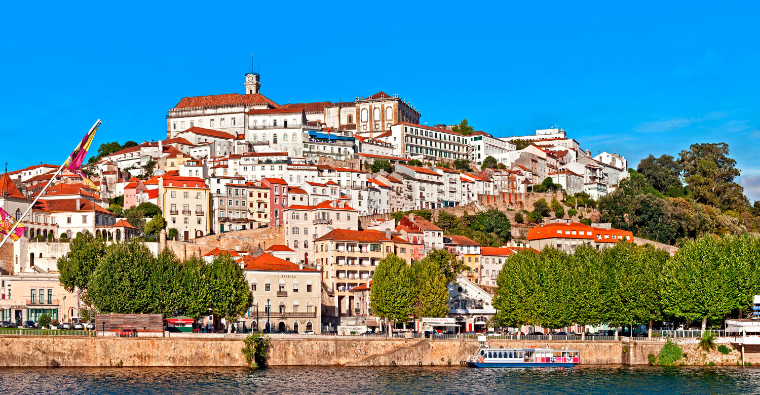 The riverfront city of Coimbra.
