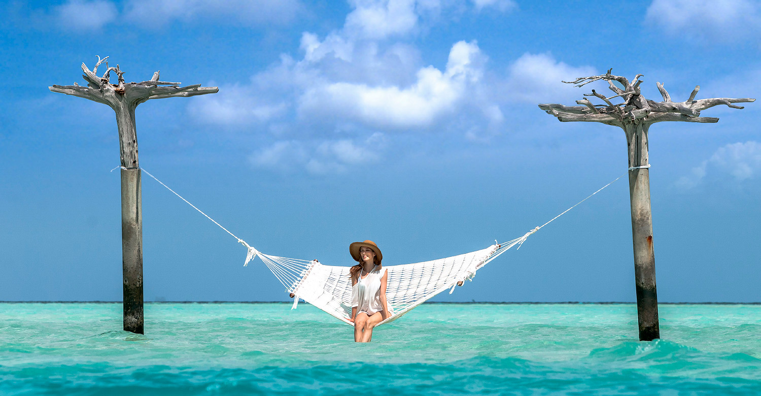 Ocean hammock at Anantara Dhigu.