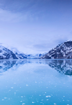 Glacier cruising through icy fjords