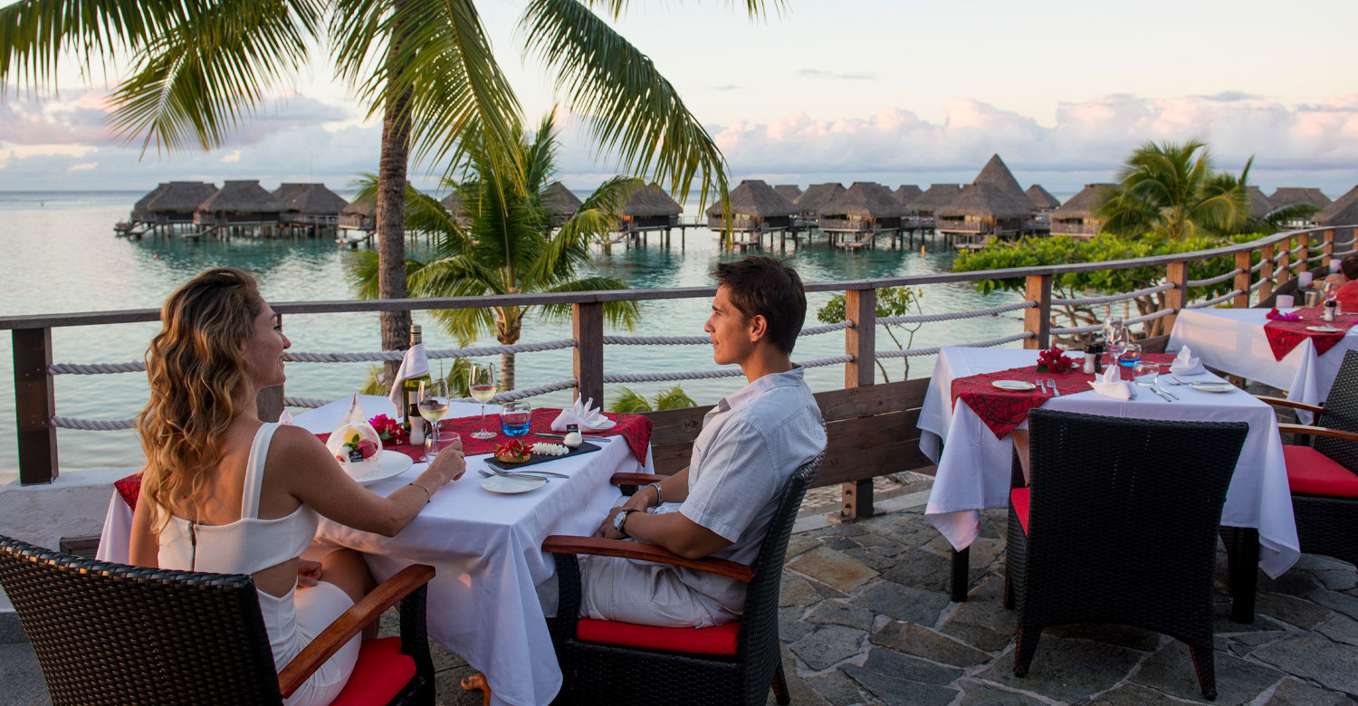 Restaurant overlooking the lagoon