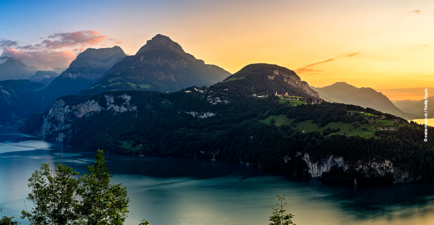Breathtaking view of Lake Lucerne.
