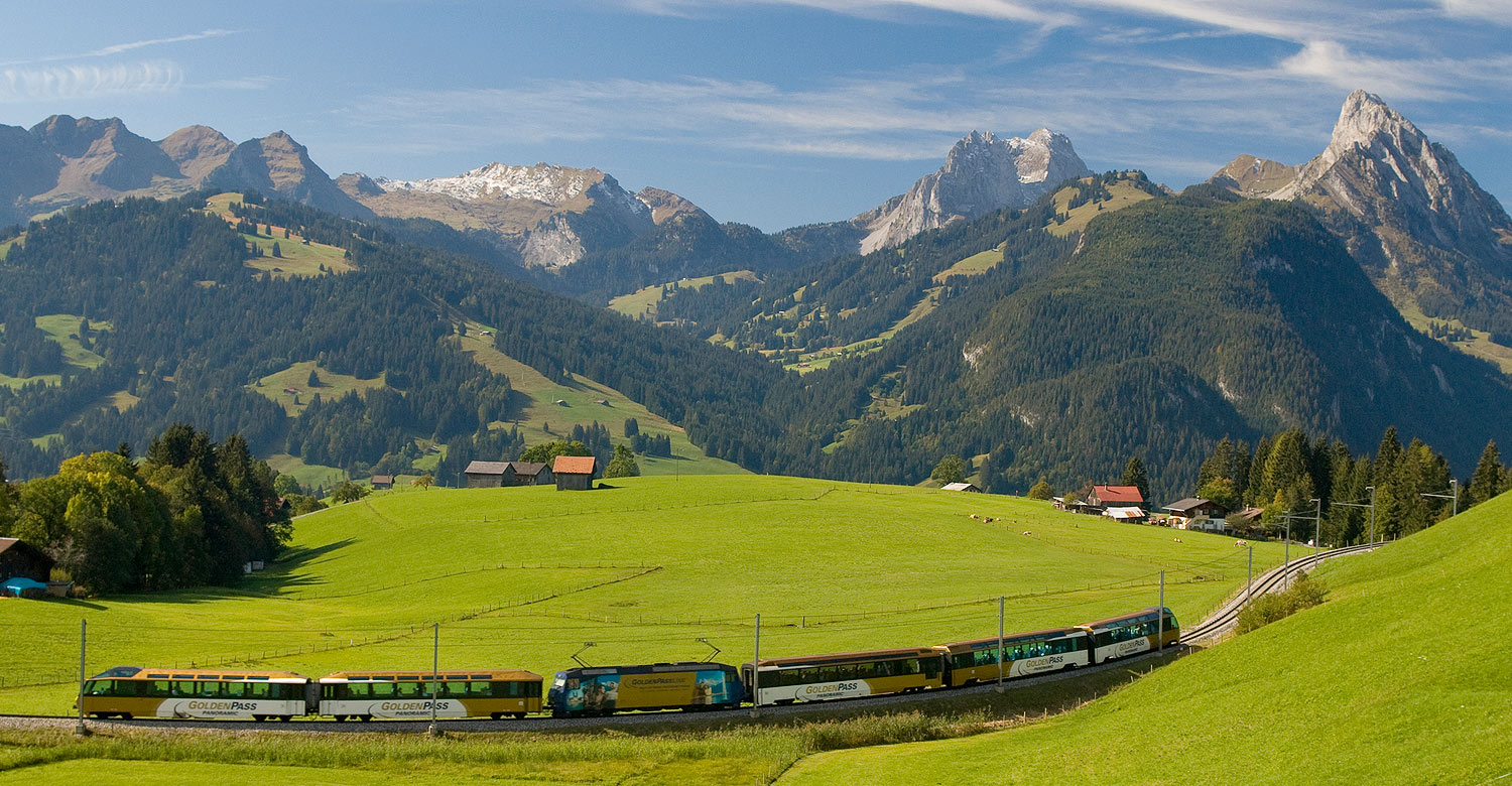 Scenic journey along the Golden Pass line