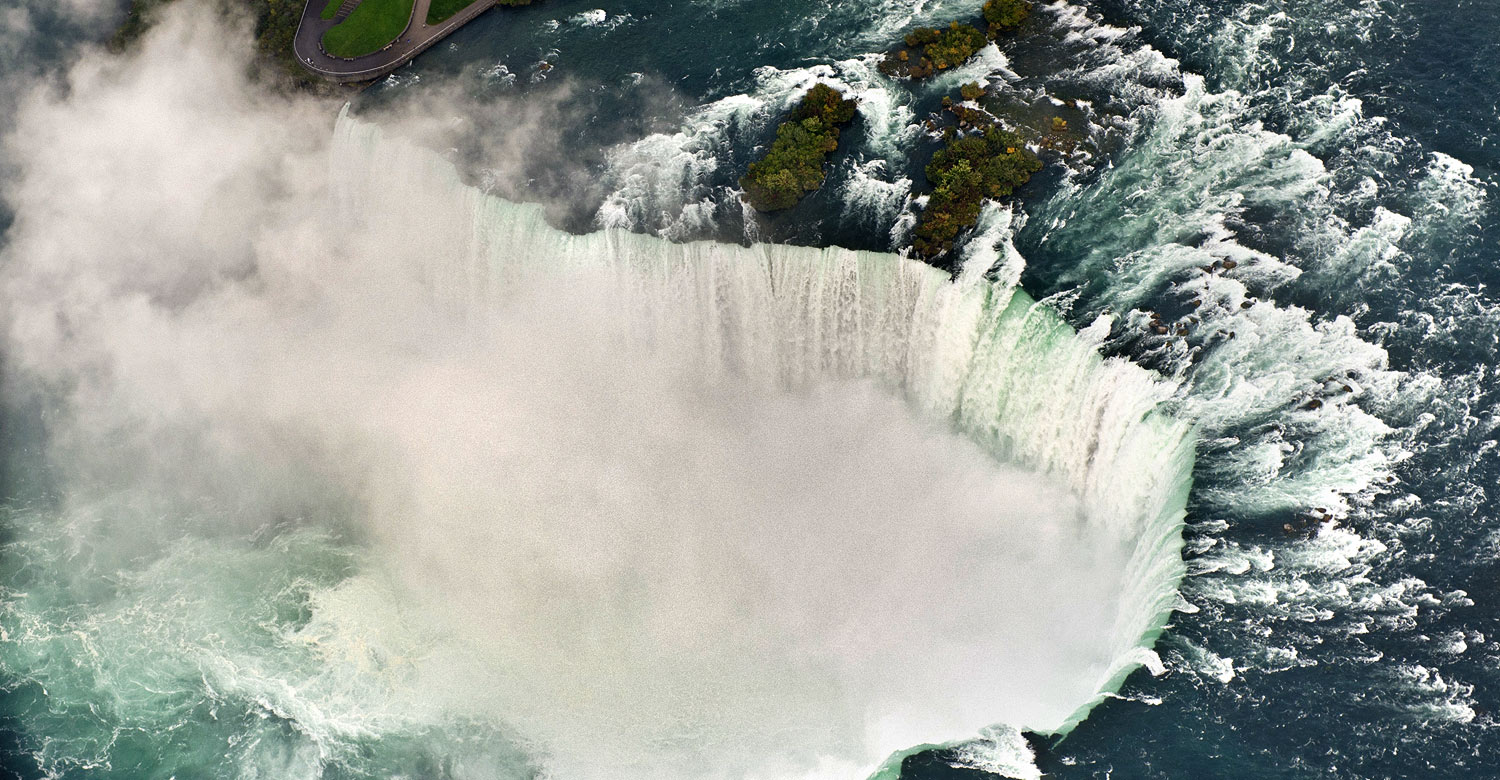 The renowned Niagara Falls between Ontario and New York