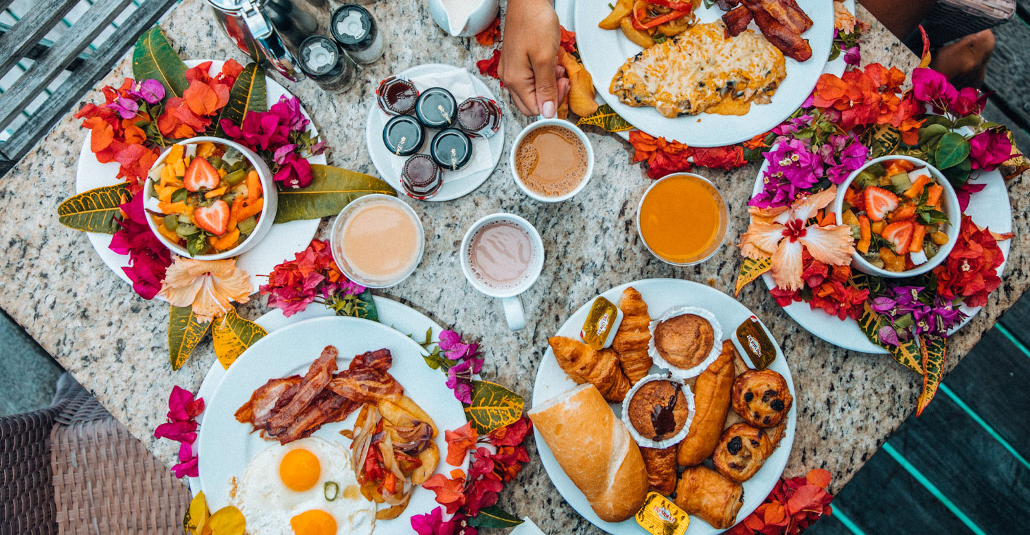 Enticing breakfast table