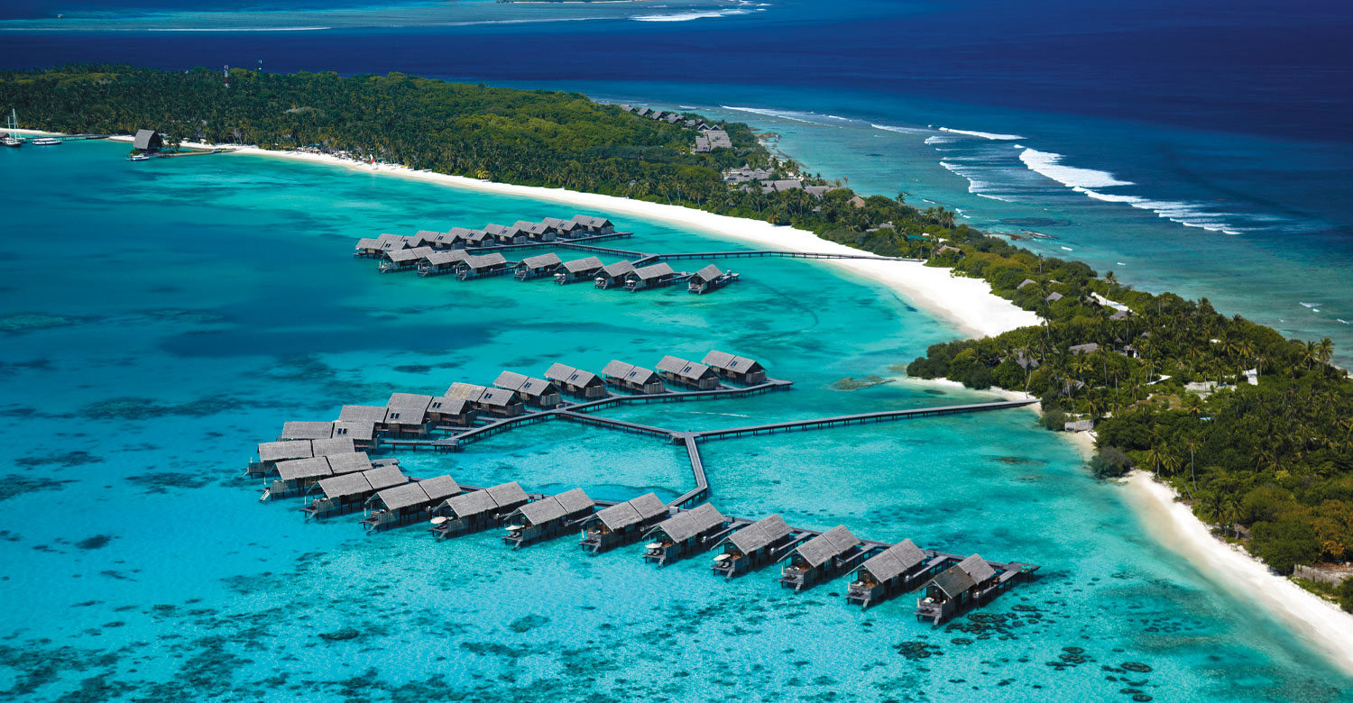 Stunning view of Shangri-La’s Villingili Resort & Spa in the Maldives