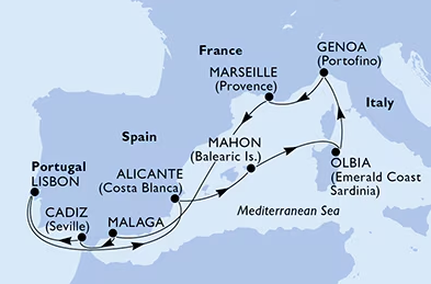 MSC Musica Cruise:  Genoa (Portofino)