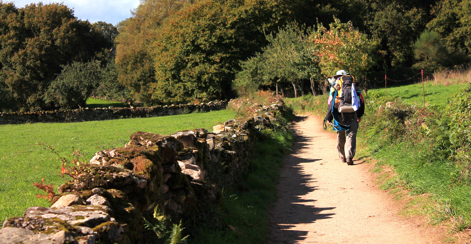 Hiking along the scenic route of Portuguese Camino