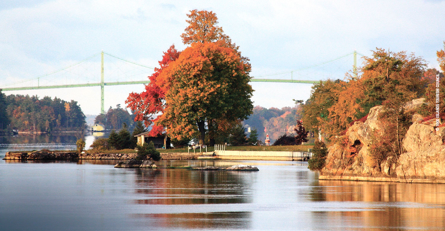 Thousand Islands during fall season.