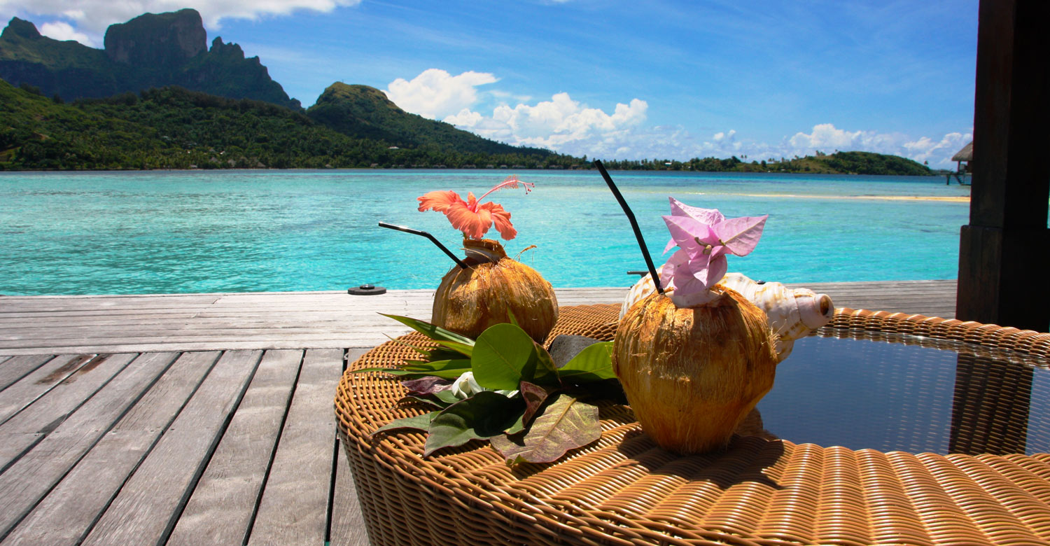 Enjoying a romantic tropical holiday on a private island
