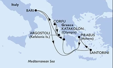 MSC Sinfonia Cruise: Bari 