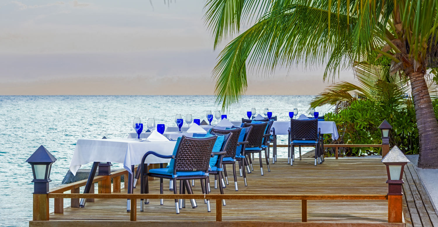 Restaurant overlooking the lagoon