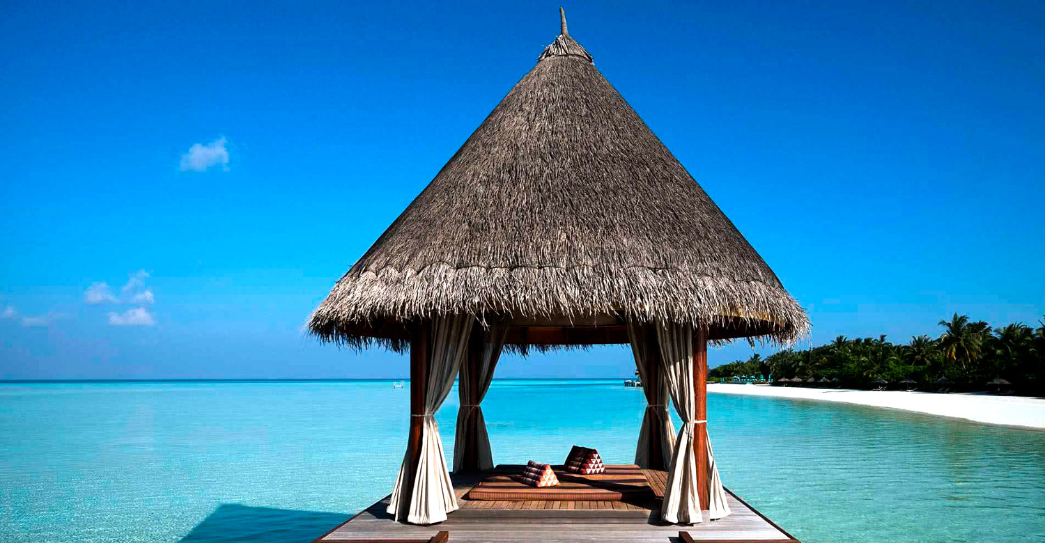 Spa pavilion at Anantara Dhigu.