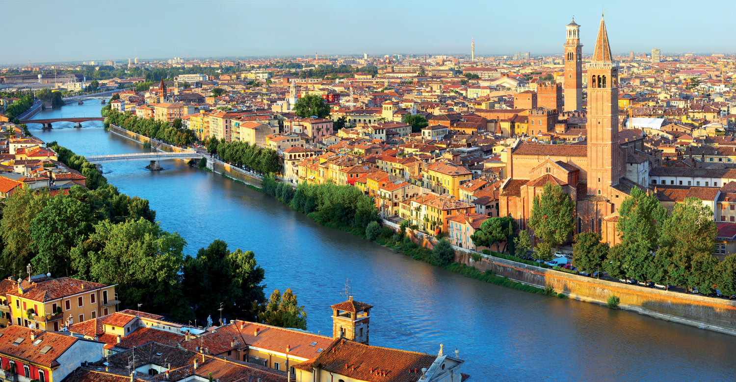 The enchanting city of Verona on the Adige River